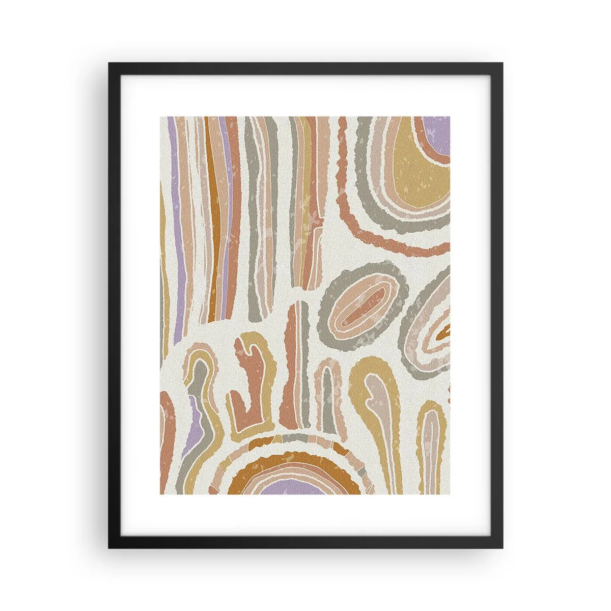 Poster în ramă neagră - Secțiuni colorate - 40x50 cm