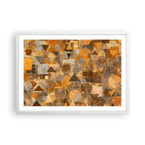 Poster în ramă albă - Lumea băgată în formă - 70x50 cm