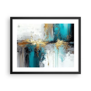 Poster în ramă neagră - Totul curge - 50x40 cm