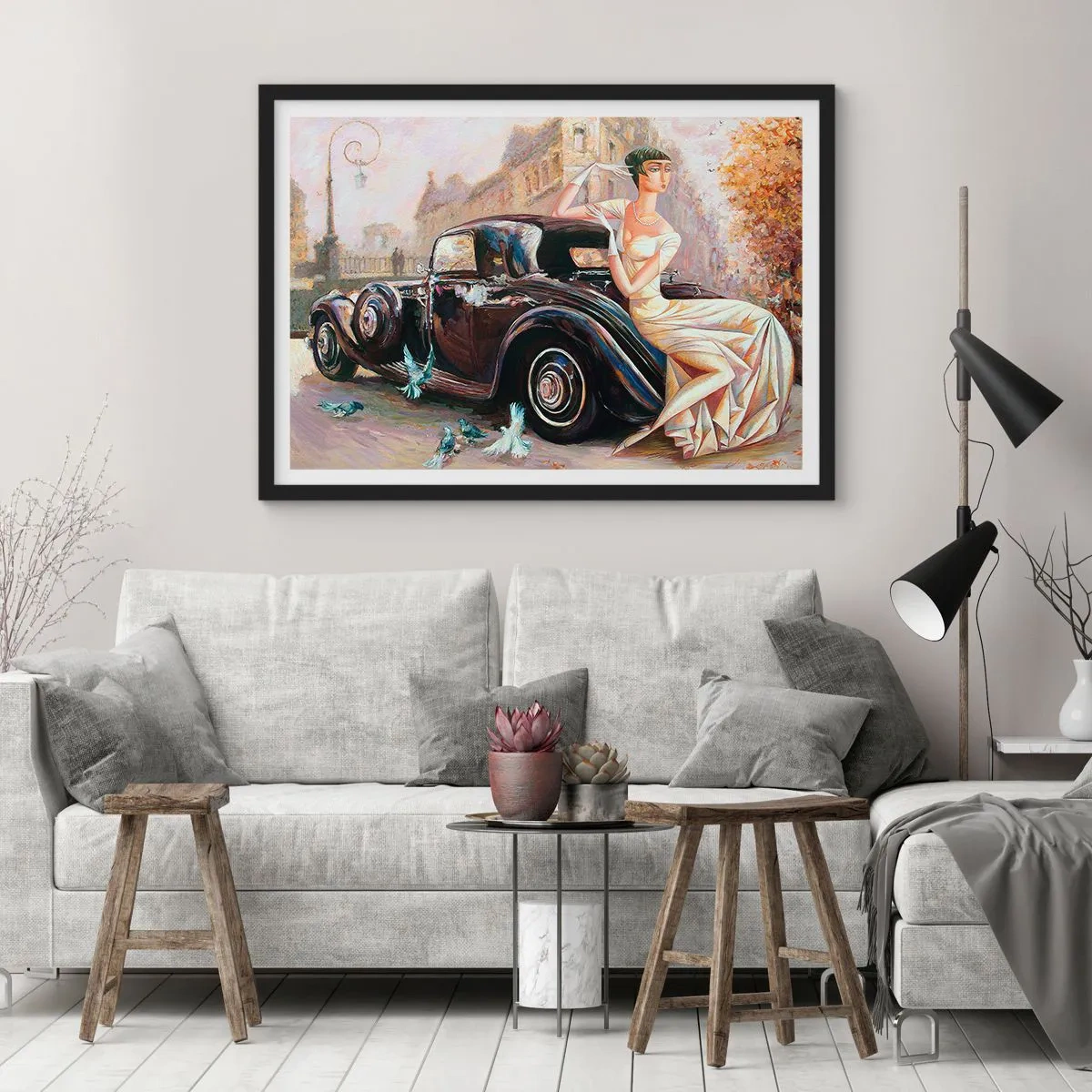 Poster în ramă neagră - Eleganță retro - 70x50 cm