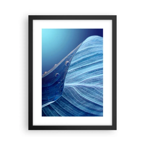 Poster în ramă neagră - Picături ascunse de albastru - 30x40 cm