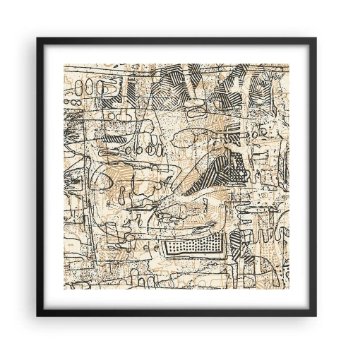 Poster în ramă neagră - Așteaptă să fie descifrat - 50x50 cm