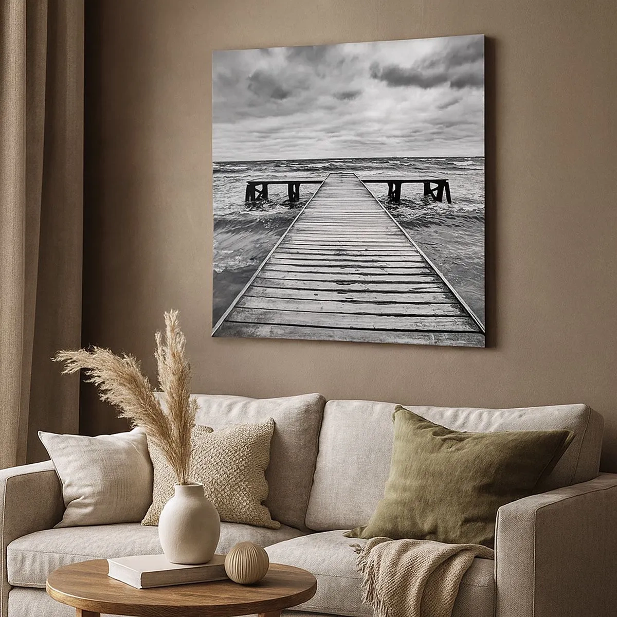 Tablou pe pânză - Aștept ca vântul să fugărească... - 30x30 cm