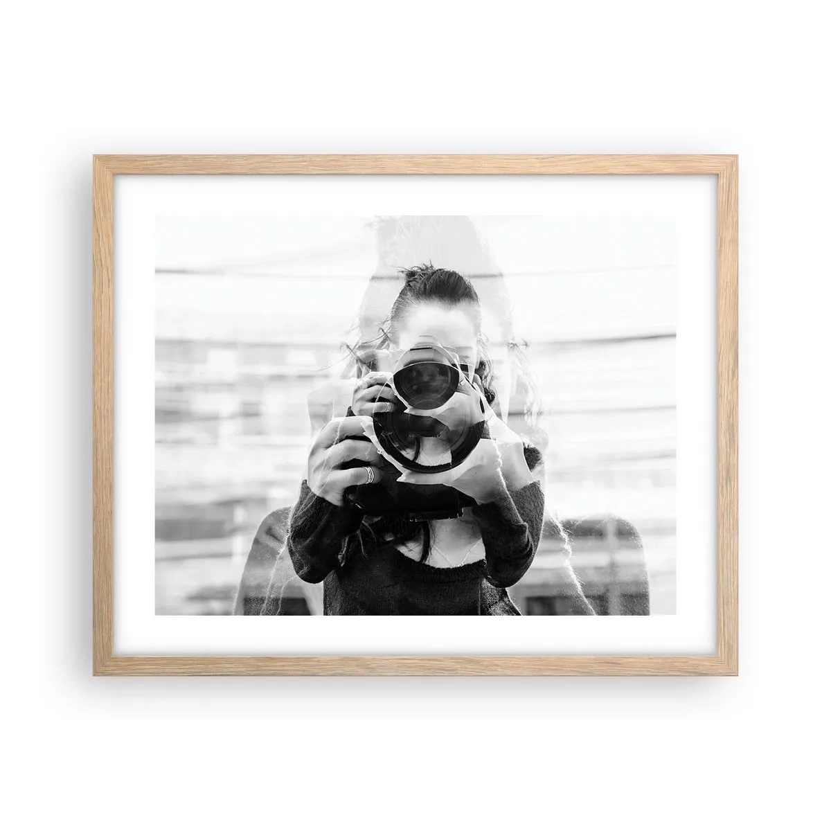 Poster în ramă de stejar deschis - Creator și material - 50x40 cm