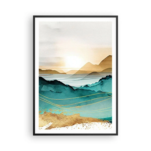 Poster în ramă neagră - La limita abstracției - peisaj - 70x100 cm