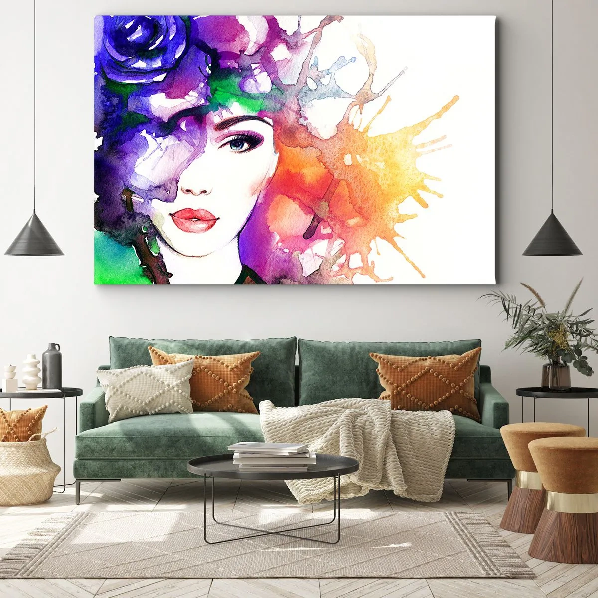 Tablou pe pânză - Cu capul în nori - 100x70 cm