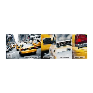 Mostră tapet Premium Canvas - Doar în acest oraș - Oraș, New York, Taxi - 100x30 cm