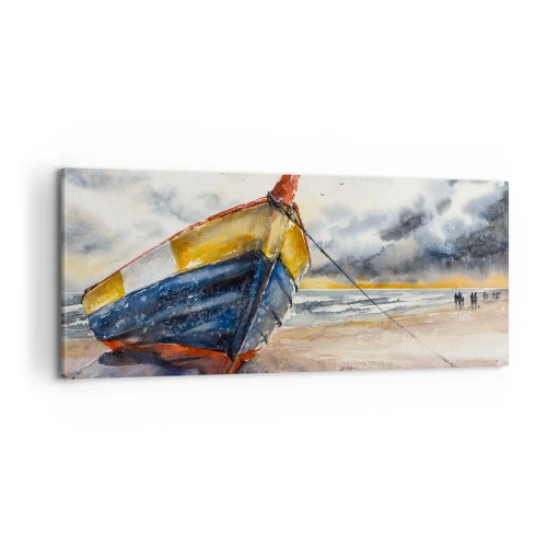 Tablou pe pânză - Se odihnește pe țărm - 100x40 cm