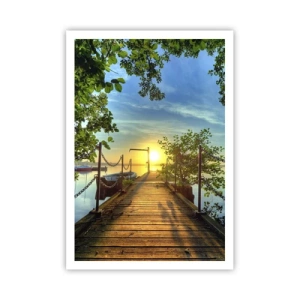 Poster - Apusul la malul apei - 70x100 cm