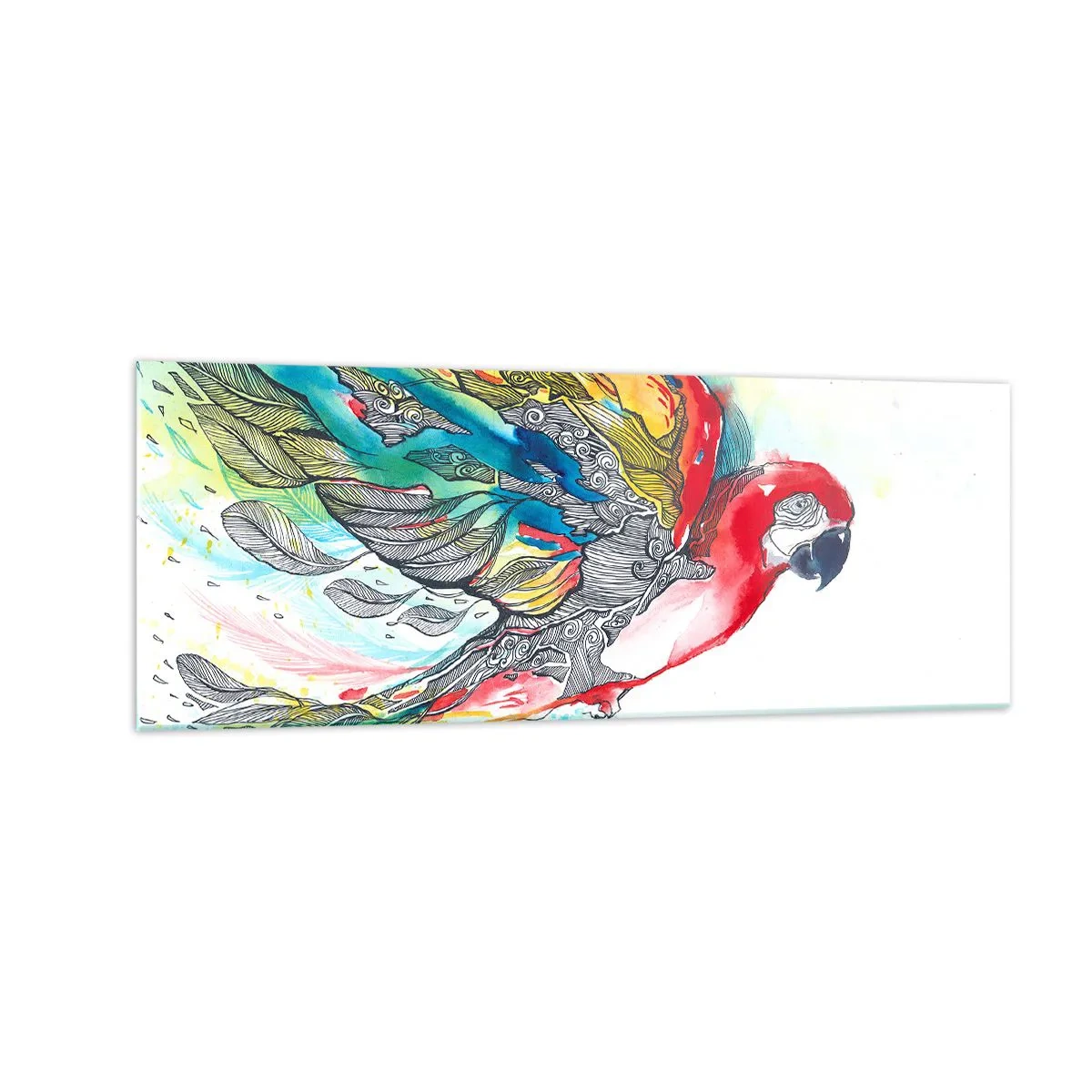 Tablou pe sticlă - Trăiește în culori - 140x50 cm