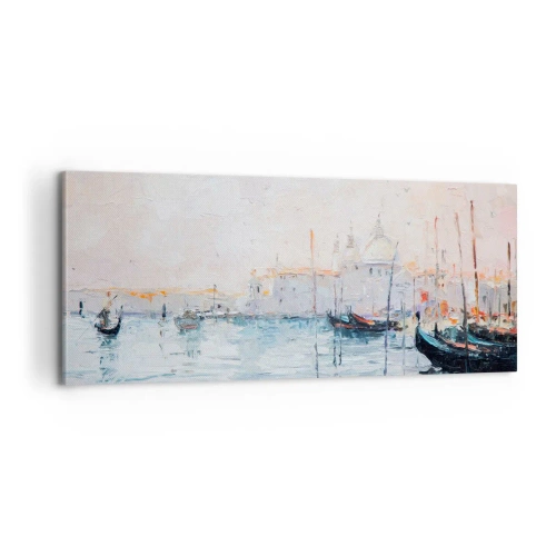 Tablou pe pânză - În spatele apei, în spatele ceții - 100x40 cm