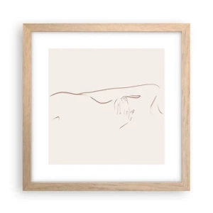 Poster în ramă de stejar deschis - Forma dorinței - 30x30 cm