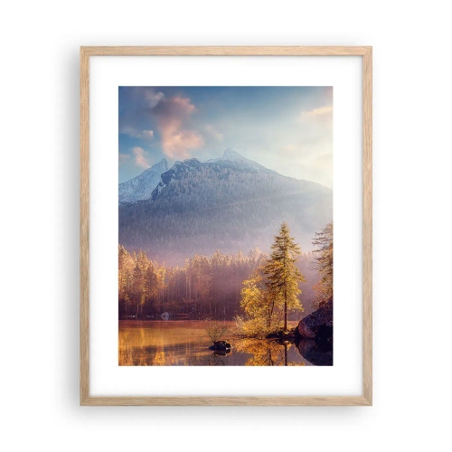 Poster în ramă de stejar deschis - La munte și la deal - 40x50 cm