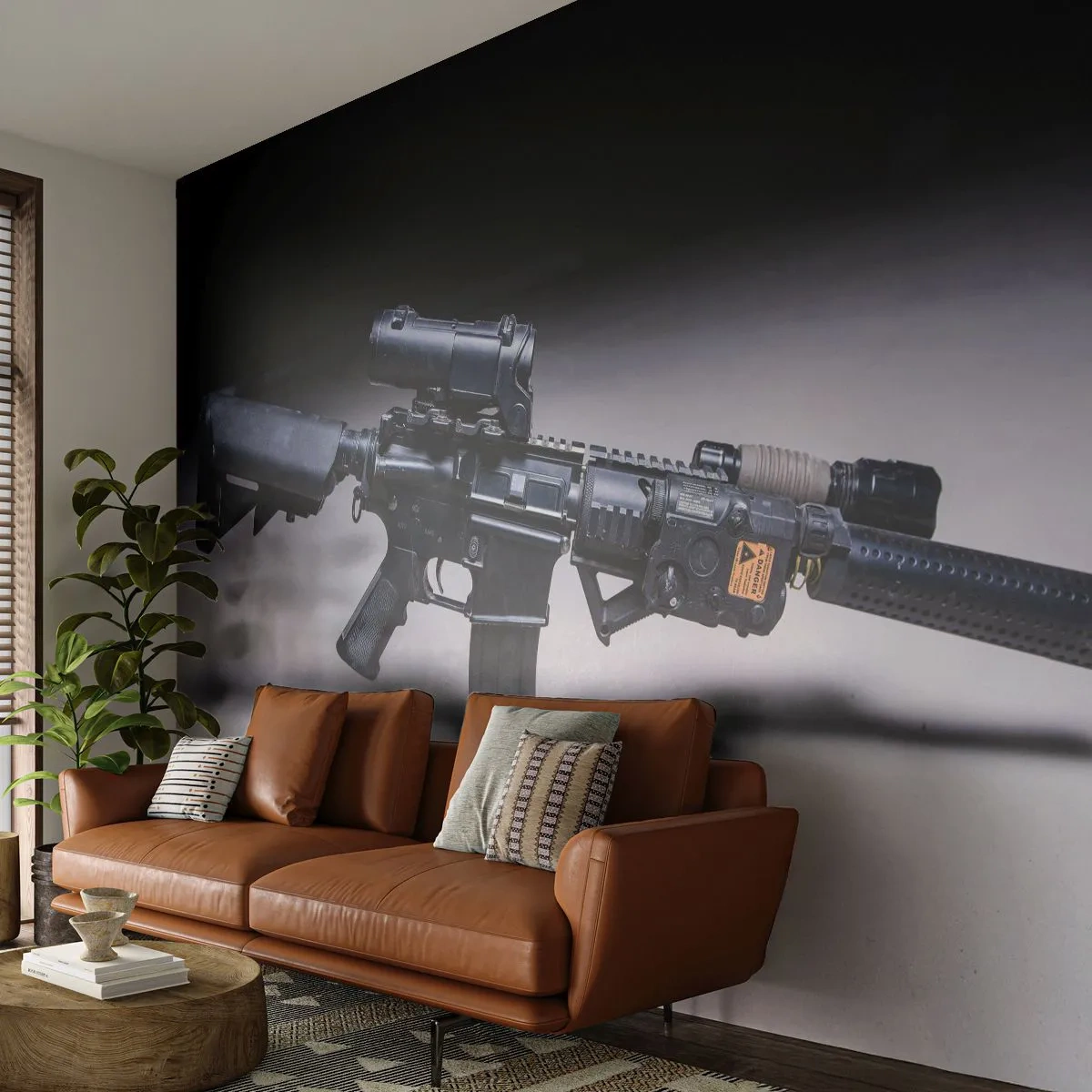 Tapet Standard Eco - Cavalerul Negru - Militar, Puşcă, Armă - 400x280 cm