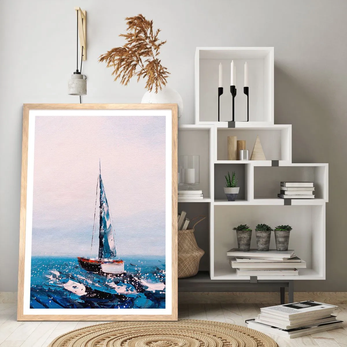 Poster în ramă de stejar deschis - Frăția vântului - 70x100 cm