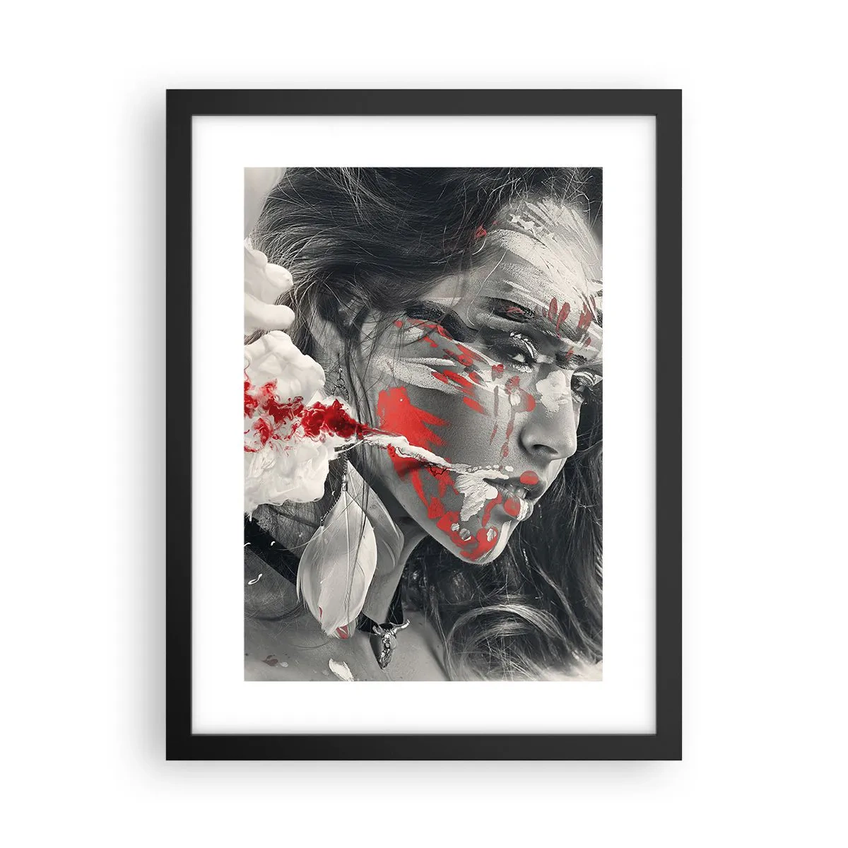 Poster în ramă neagră - În aburul absurdului - 30x40 cm