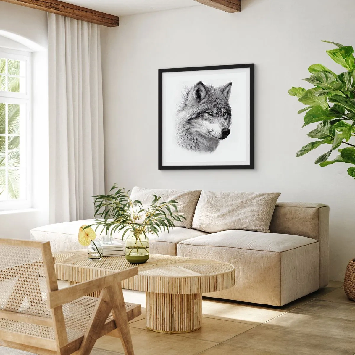 Poster în ramă neagră - Alfa - fără îndoială - 30x30 cm