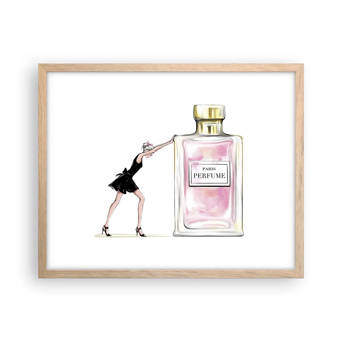 Poster în ramă de stejar deschis - Esența feminității - 50x40 cm