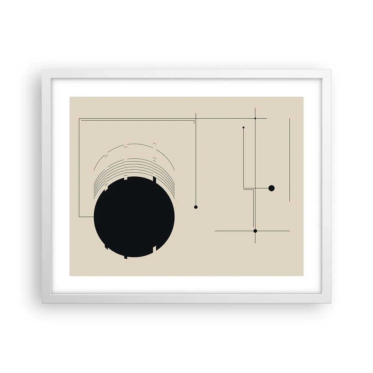 Poster în ramă albă - Compoziție flexibilă și dinamică - 50x40 cm