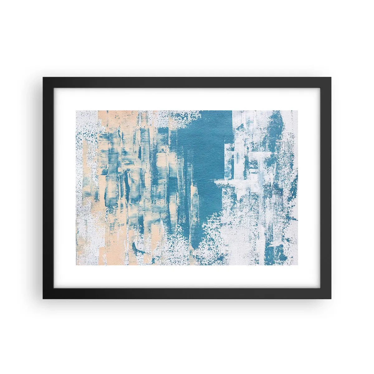 Poster în ramă neagră - Prin ţurţur de gheață - 40x30 cm