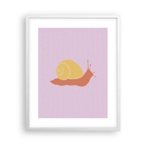 Poster în ramă albă - Nu e nicio grabă - 40x50 cm