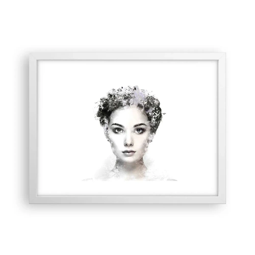 Poster în ramă albă - Un portret extrem de elegant - 40x30 cm