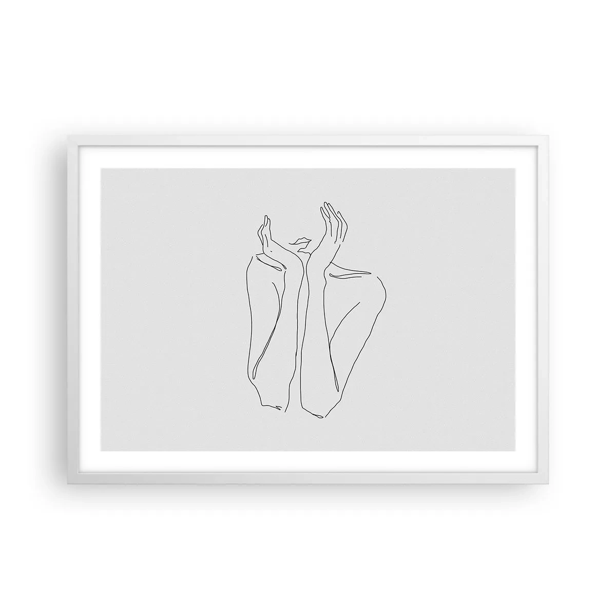 Poster în ramă albă - La ce visează fetele - 70x50 cm