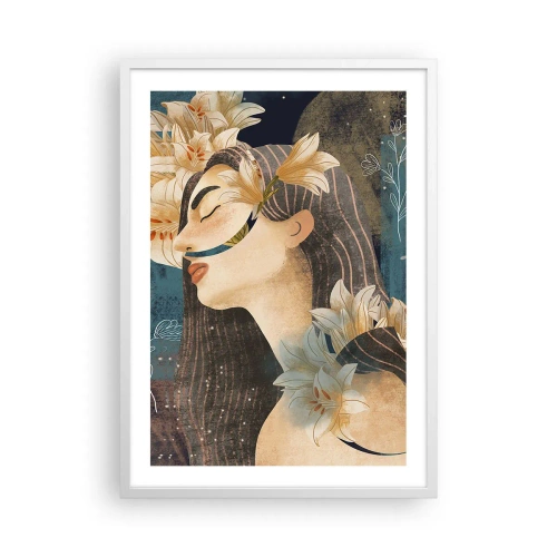 Poster în ramă albă - Povestea prințesei cu crini - 50x70 cm