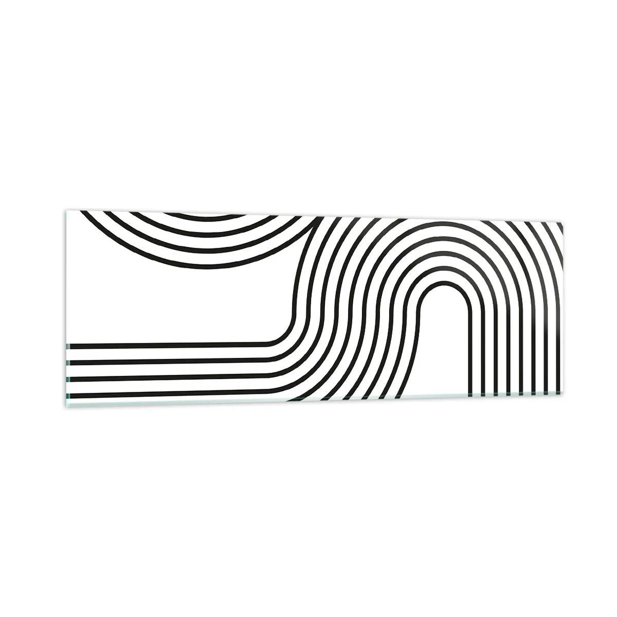 Tablou pe sticlă - Pe o curbă - 90x30 cm