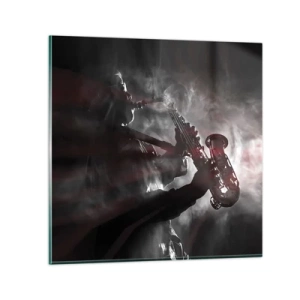 Tablou pe sticlă - În aburul jazzului - 30x30 cm