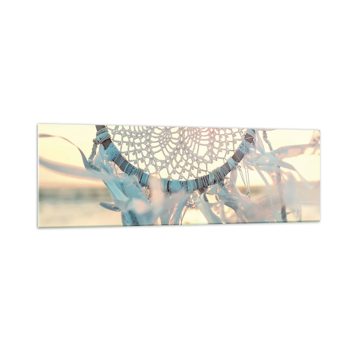 Tablou pe sticlă - Totem de dantelă - 160x50 cm