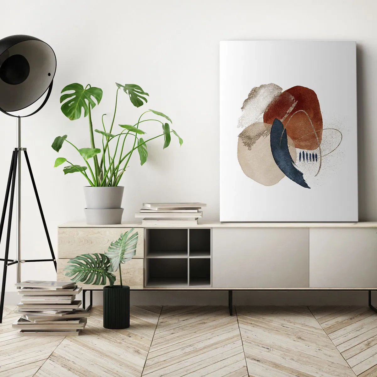 Tablou pe pânză - Compoziție ovală - 70x100 cm