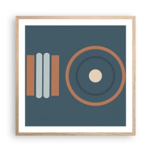 Poster în ramă de stejar deschis - Esența problemei - 60x60 cm