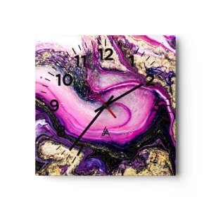 Ceas de perete - Ceas pe sticlă - Un moment în culise - 30x30 cm