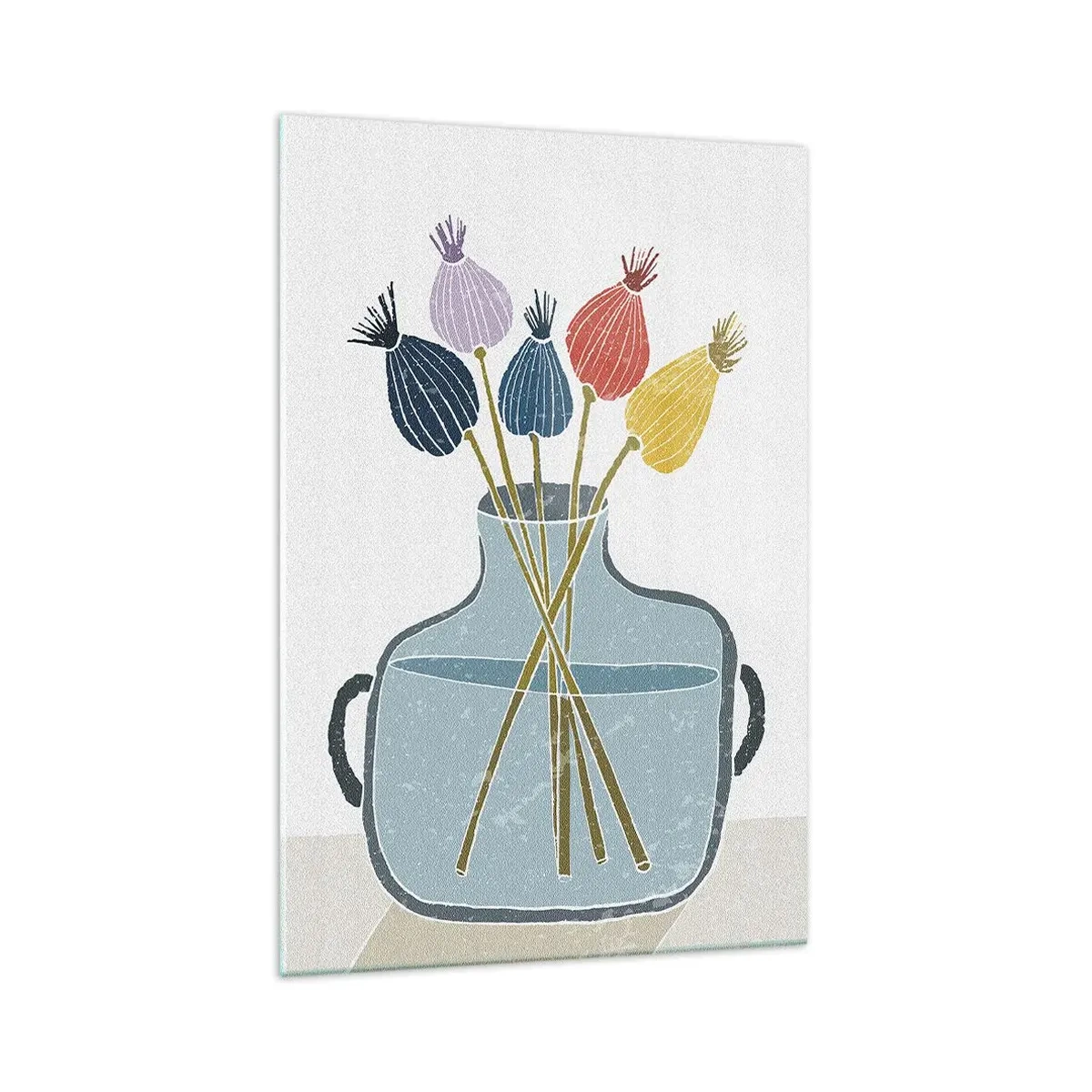 Tablou pe sticlă - Paparune sau maci? - 70x100 cm