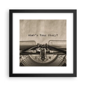 Poster în ramă neagră - Spune-mi - 30x30 cm