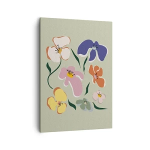 Tablou pe pânză - Panseluțe colorate - 50x70 cm