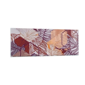 Tablou pe sticlă - Relația imposibilă dintre geometrie și natură - 140x50 cm