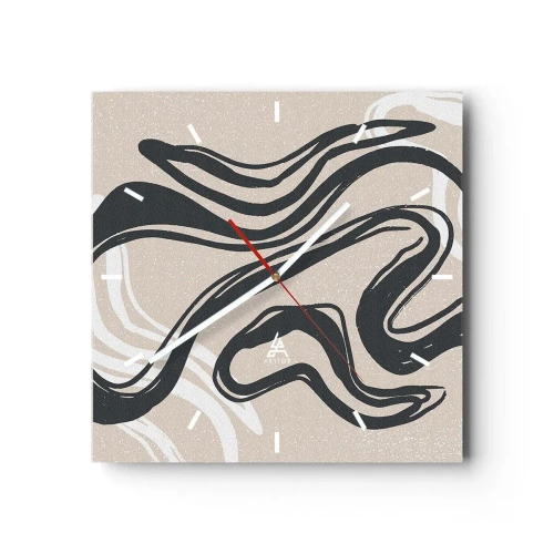 Ceas de perete - Ceas pe sticlă - Expresie multiplicată - 30x30 cm