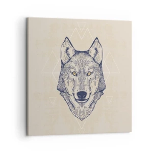 Tablou pe pânză - Un alfa cu o privire pătrunzătoare - 50x50 cm