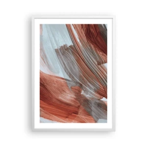 Poster în ramă albă - Abstracție autumnală și vântoasă - 50x70 cm