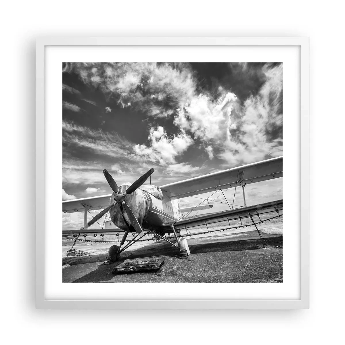 Poster în ramă albă - Abia aștept! - 50x50 cm