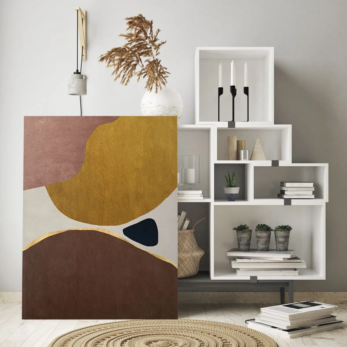 Tablou pe sticlă - Abstracție - un loc în spațiu - 50x70 cm