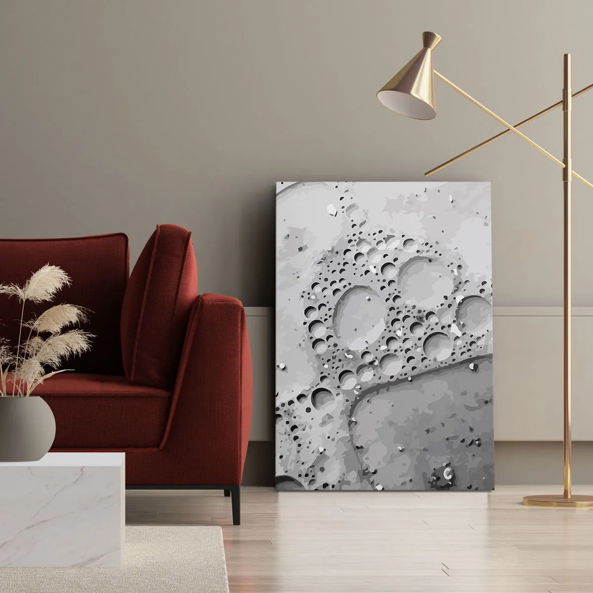 Tablou pe pânză - Amprenta spumoasă - 50x70 cm