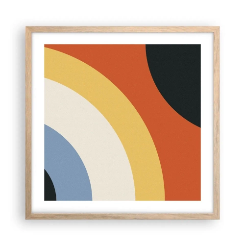 Poster în ramă de stejar deschis - Spre sine - 50x50 cm