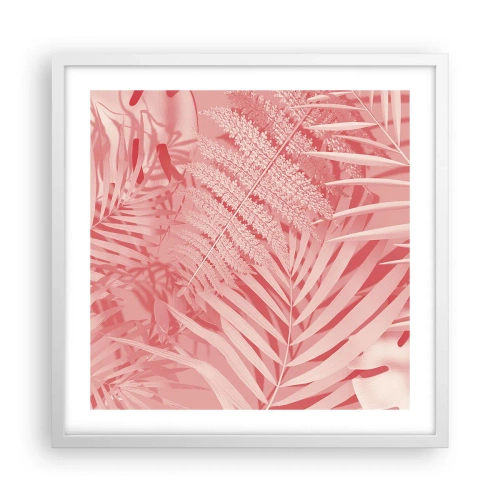 Poster în ramă albă - Conceptul roz - 50x50 cm