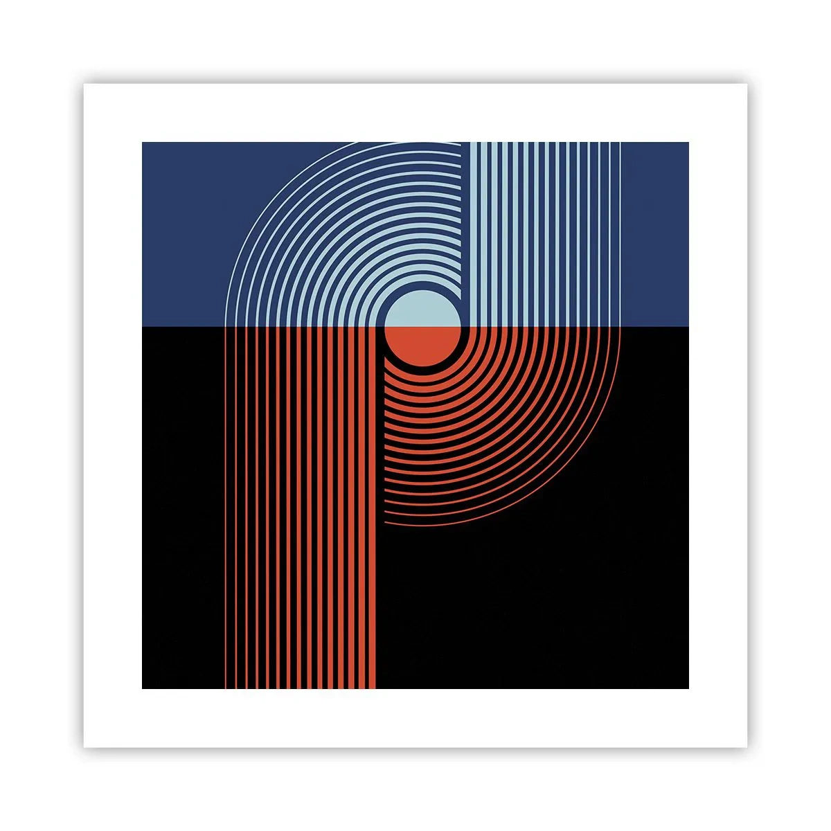 Poster - Într-o îmbrăţişare geometrică - 40x40 cm