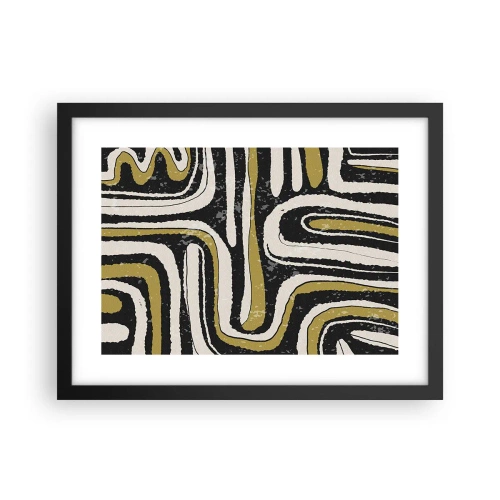 Poster în ramă neagră - Compoziție: pasaje și alei - 40x30 cm