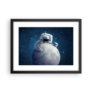 Poster în ramă neagră - Glumeț spațial - 40x30 cm