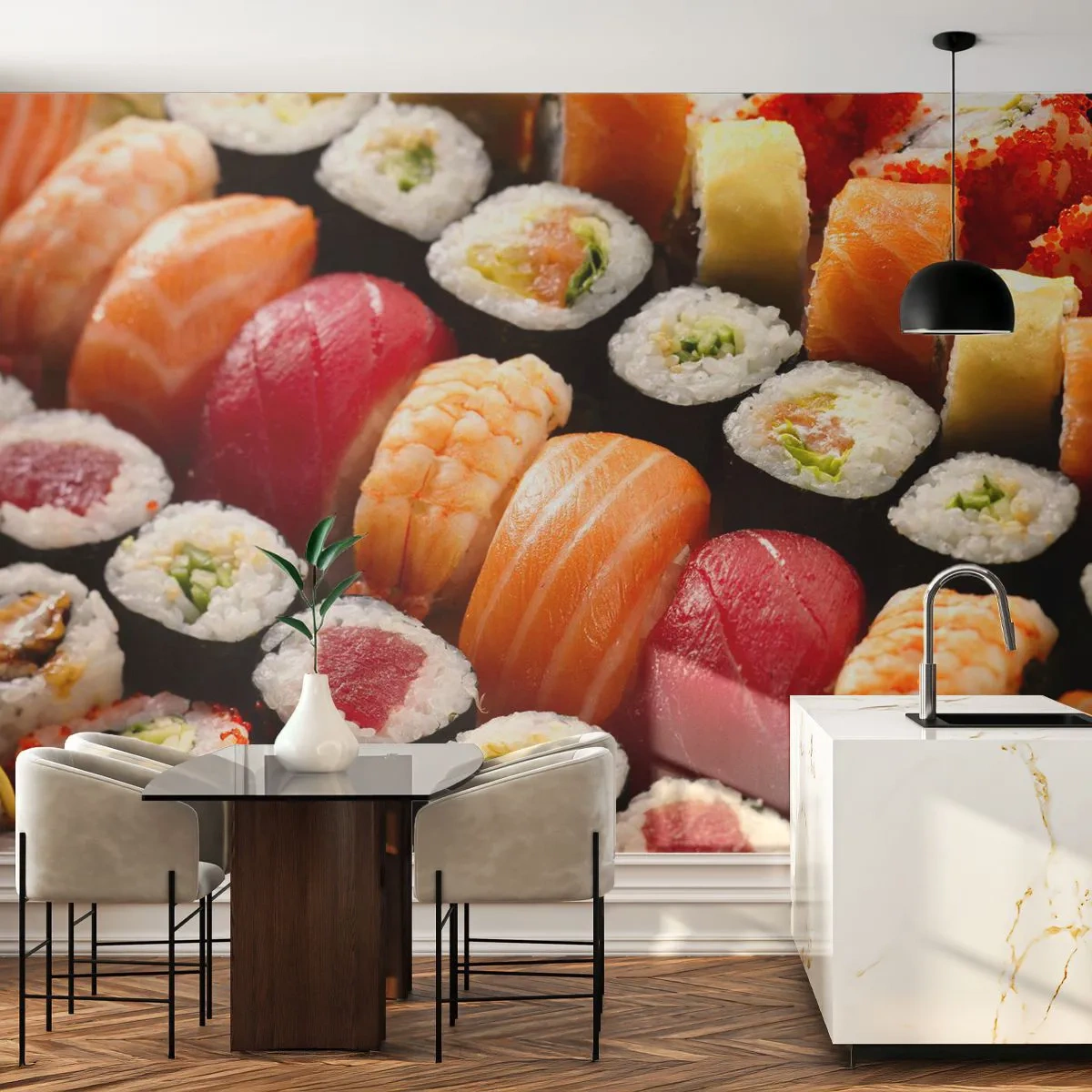 Tapet Premium Canvas - Culorile și aromele Asiei - Gastronomie, sushi, Asia - 250x175 cm